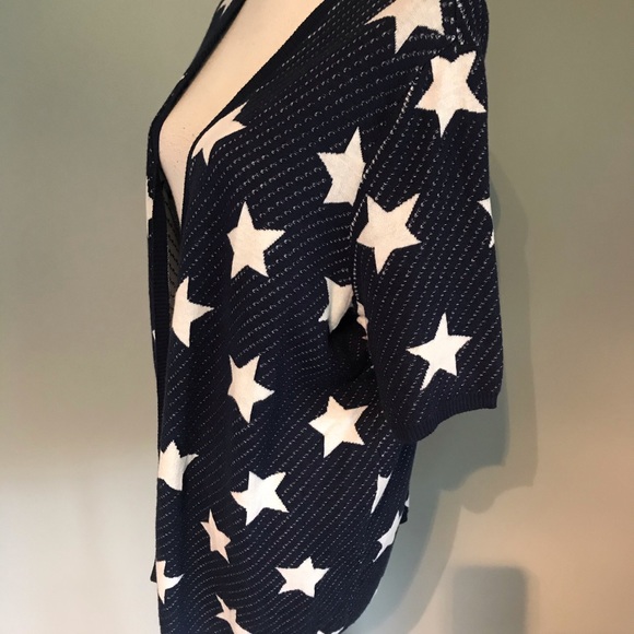 Lane Bryant 14 16 open cardigan with stars - Picture 2 of 4